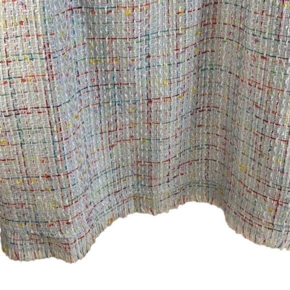 Sister Jane Sleeveless Baby Blue Multicolored Tweed Mini Dress Small NWT - Picture 4 of 11